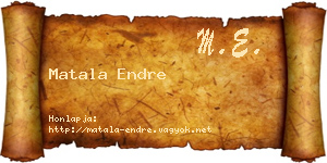 Matala Endre névjegykártya